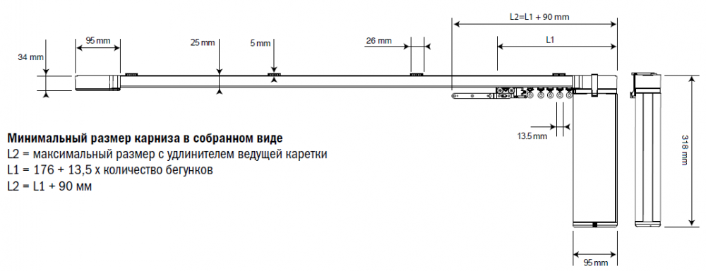 КАРНИЗ И ПРИВОД: СТАНДАРТНЫЙ GLYDEATM W35 / W60 